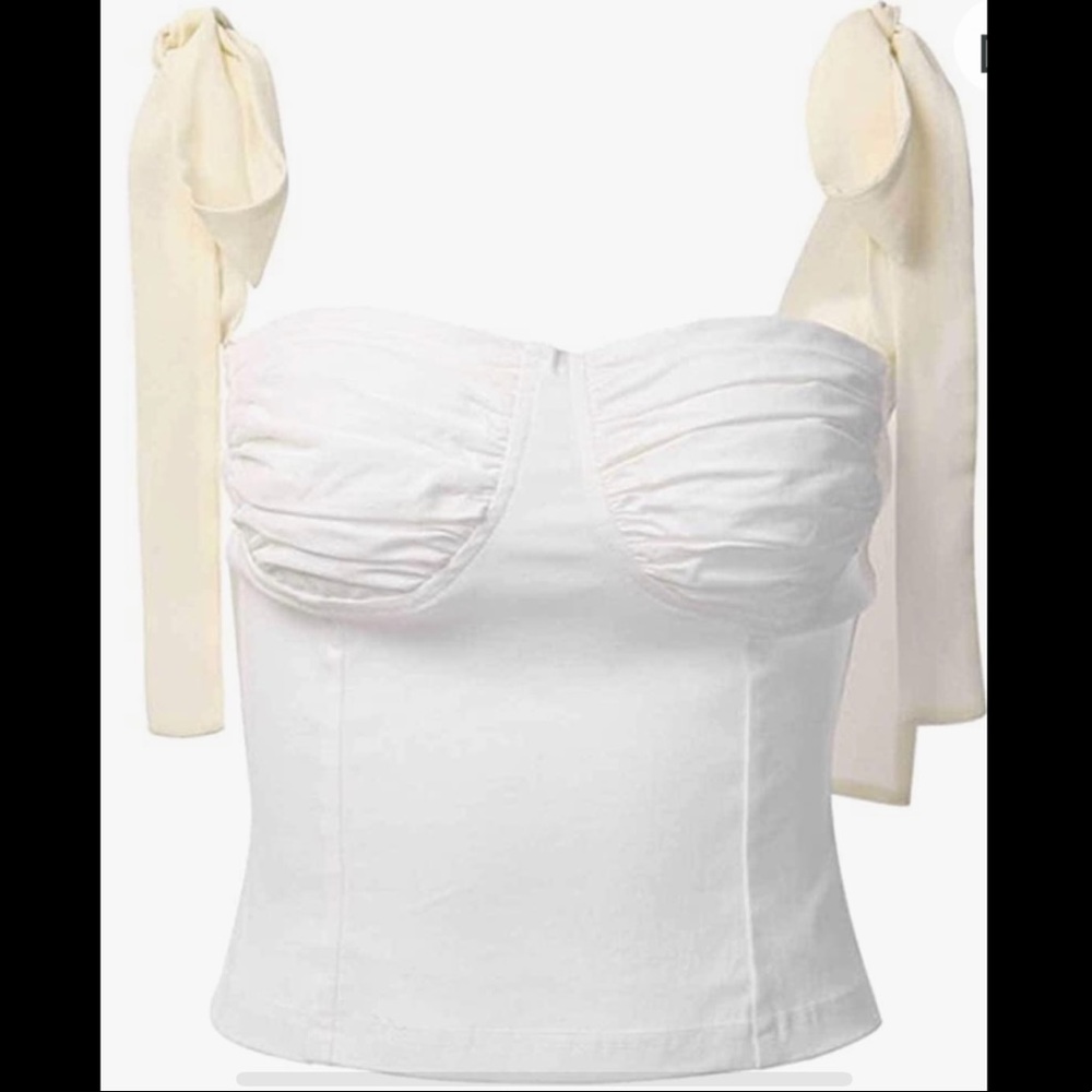 YOOJOO Women's Solid Color Camisole Tie Shoulder